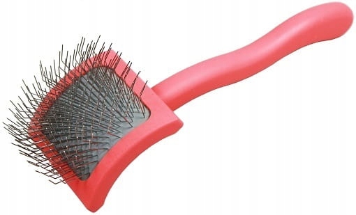 Chris Christensen Small Slicker Brush mała szczotka pudlówka, koral