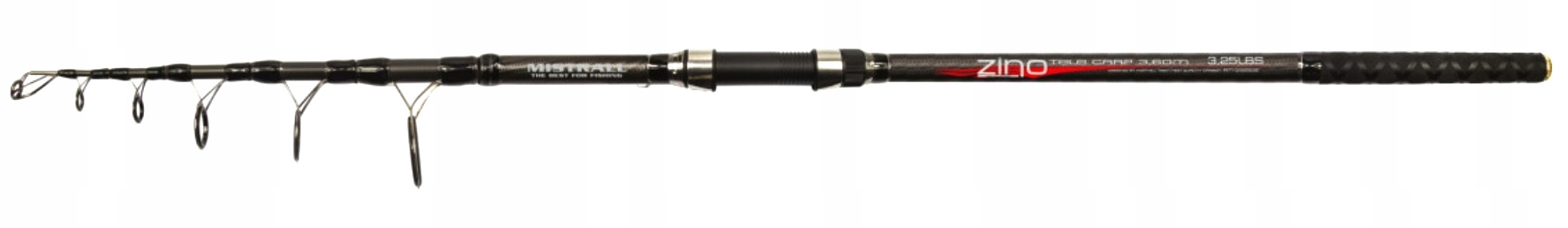 Wędka Mistrall Zino Tele Carp 3,60 m 3,25 Lbs, carbon, przelotki Sic