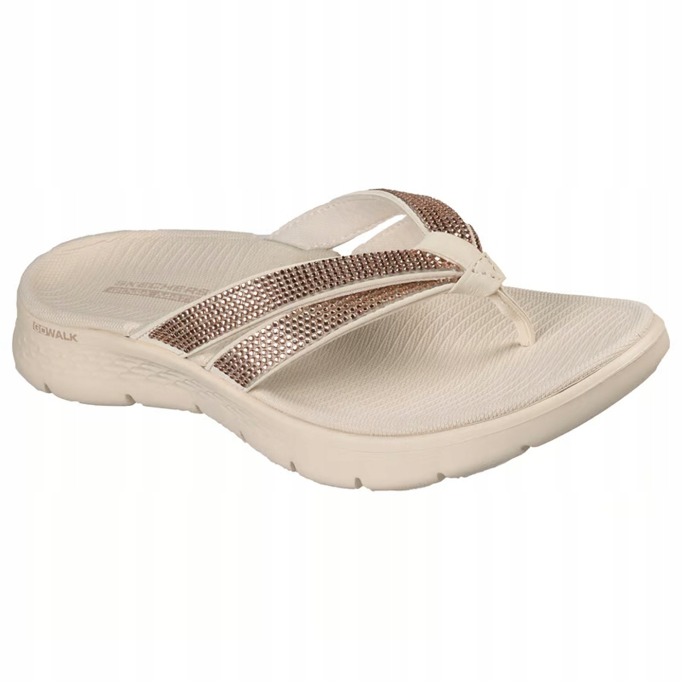 Dámské žabky Skechers Go Walk Flex Sandal Lindsey 141524-NAT Béžová 37