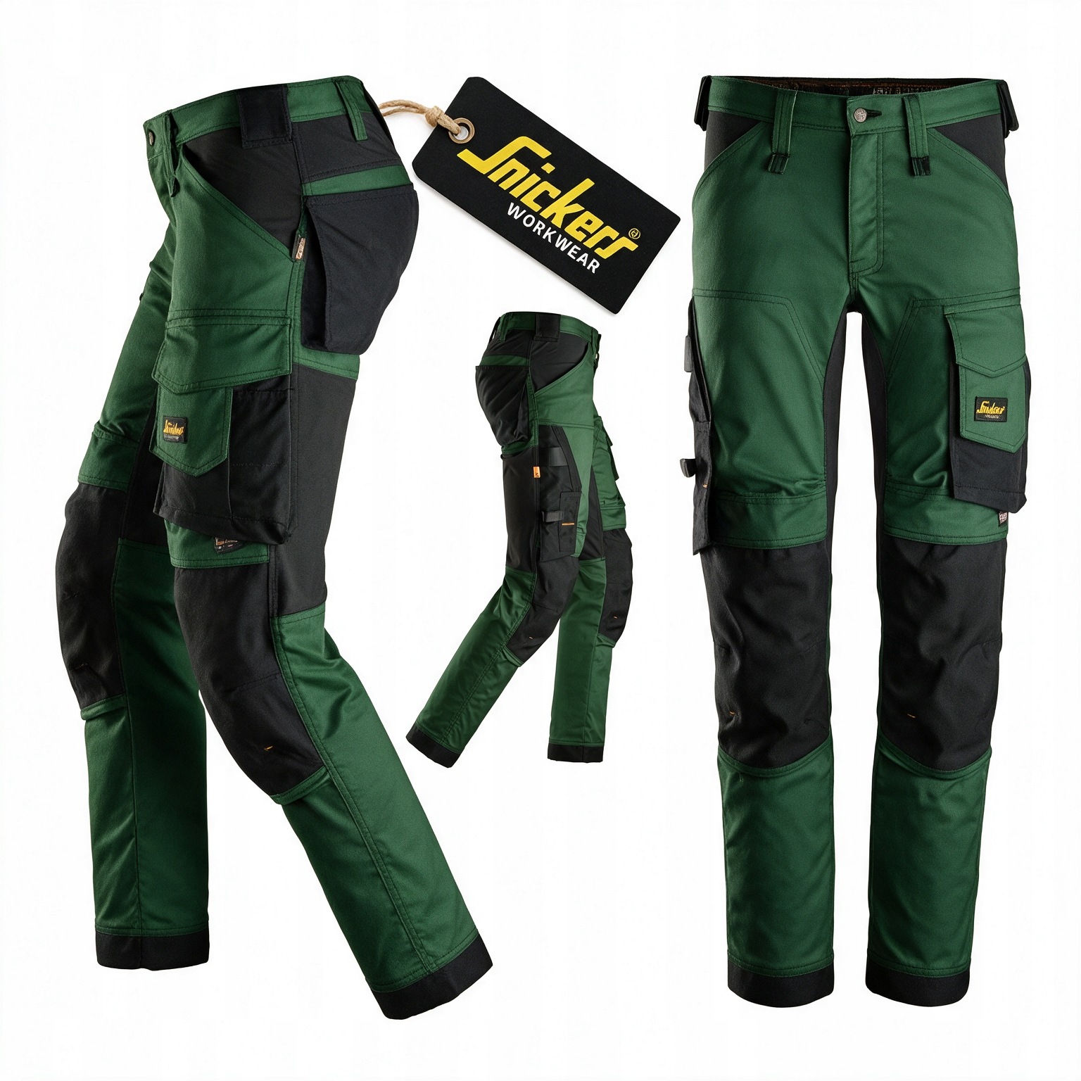 Pracovní kalhoty Snickers Stretch AllroundWork 6341 Zelené Velikost 54