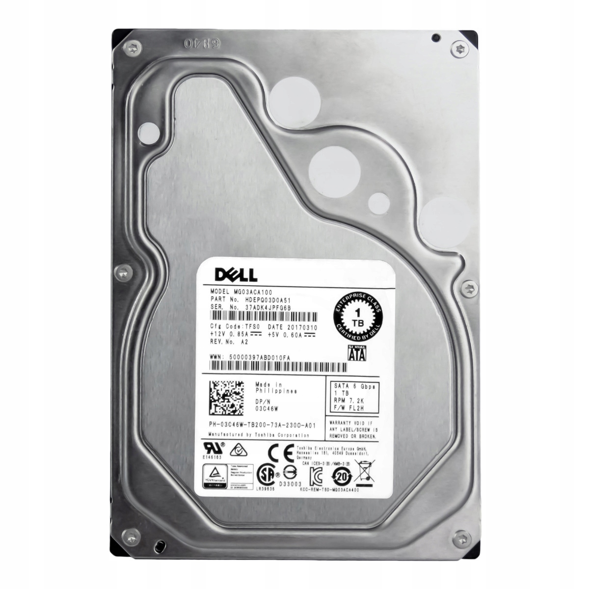 Dell 03C46W 1TB 7.2K 64MB Sata III 3.5' MG03ACA100
