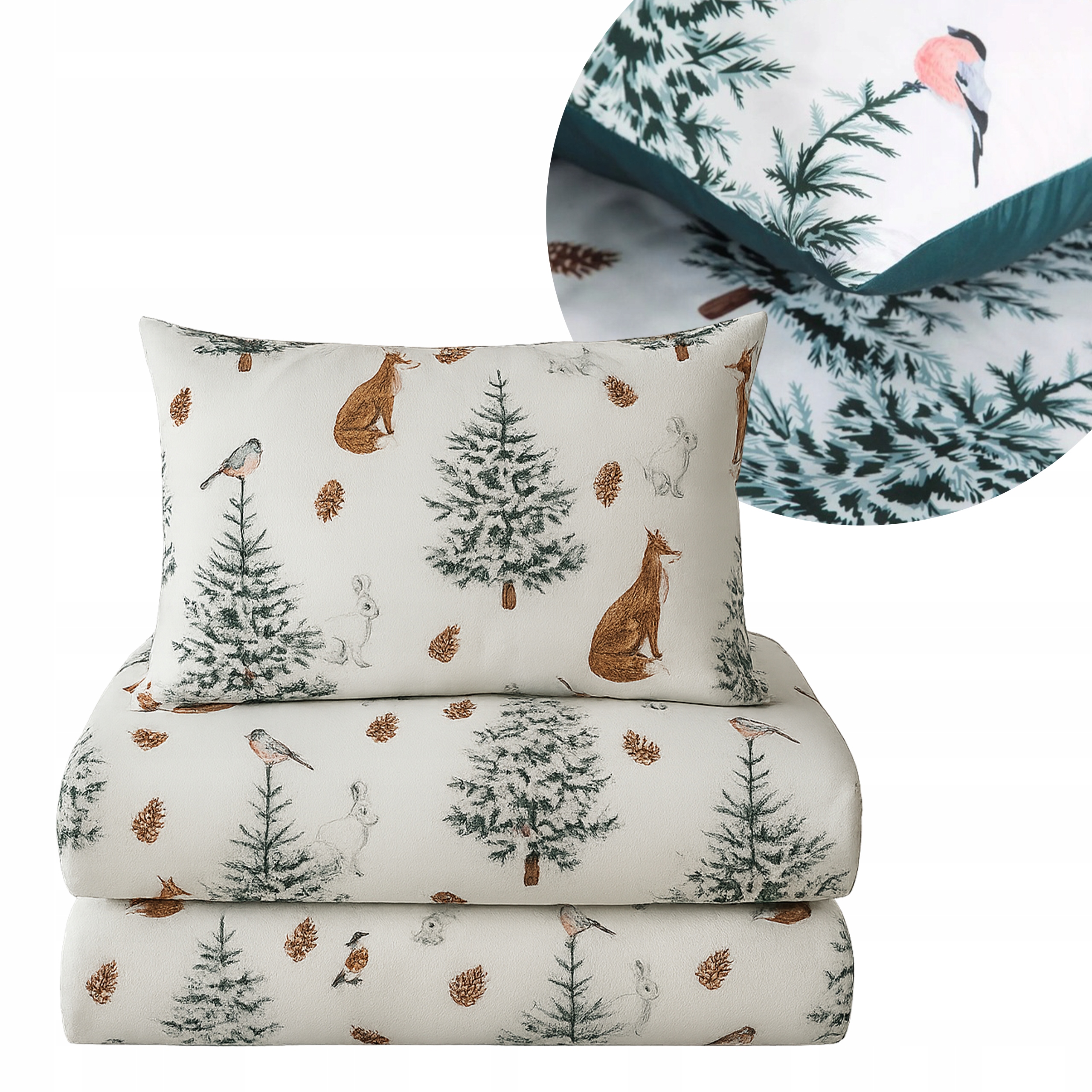 Povlečení Vánoční 160x200 Saténové Sada 3 Č.. oboustranné Antialergické