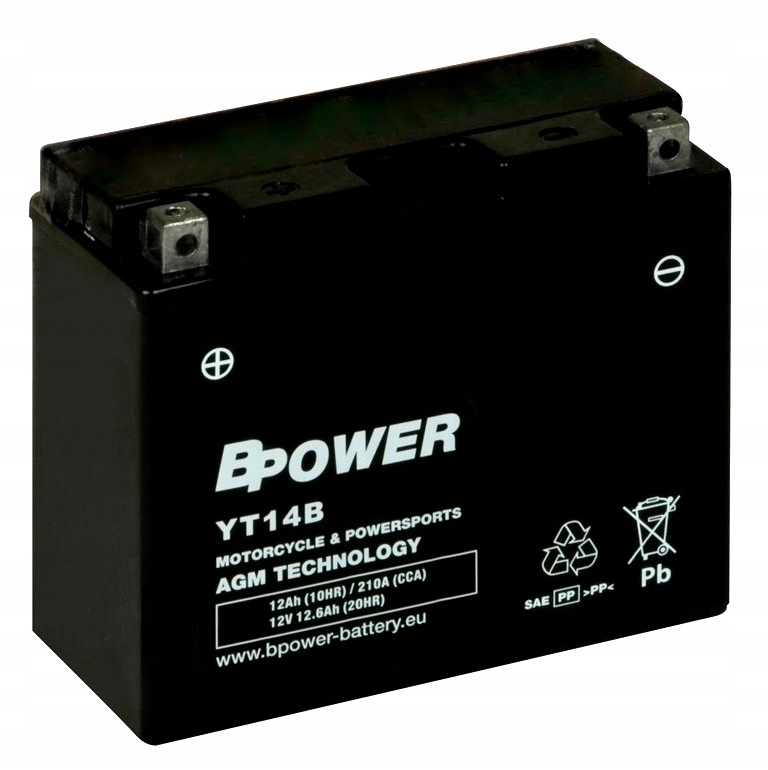 Akumulátor Bpower YT14B Ready 12Ah 210A