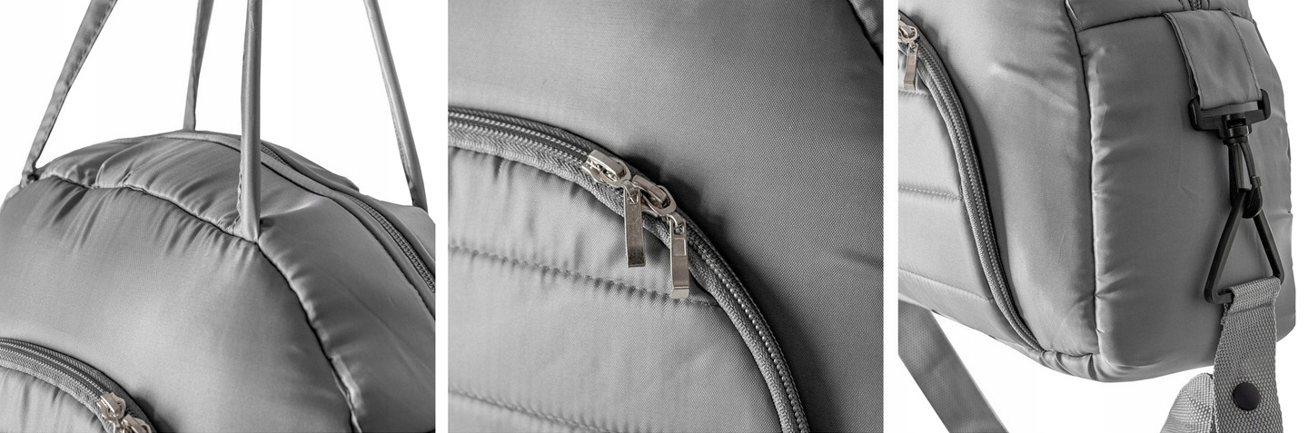 TORBA DO WÓZKA Z PASKIEM ORGANIZER GREY Wysokość 30 cm