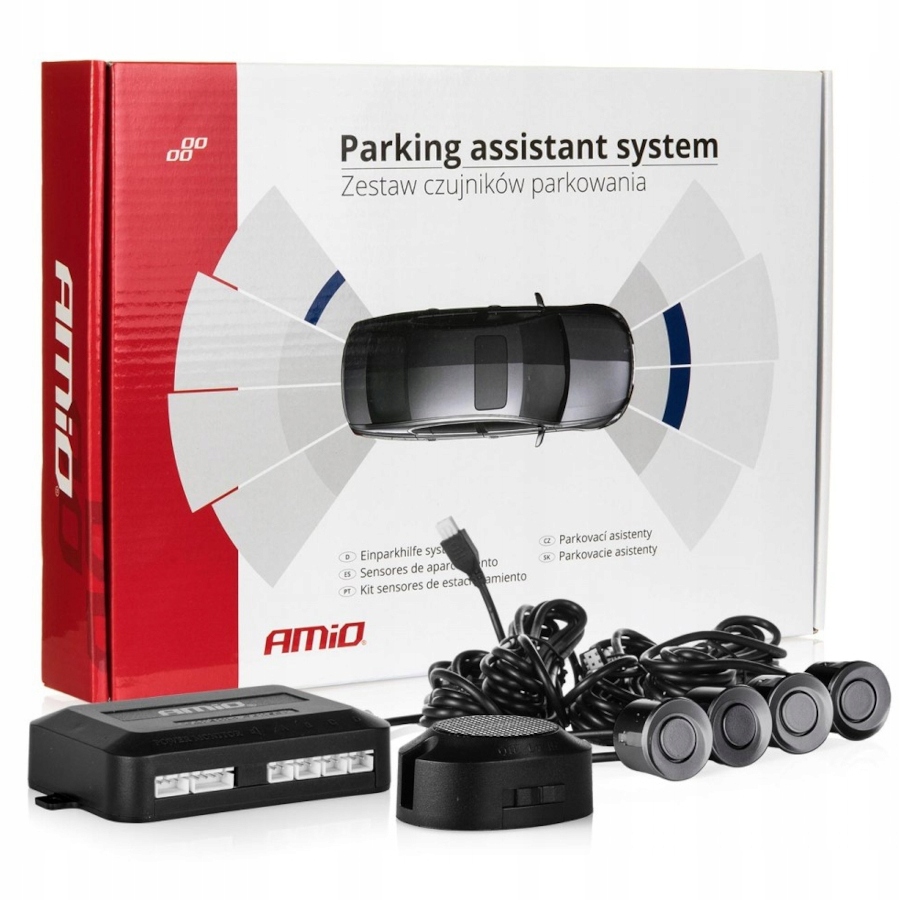 Czujniki parkowania AMiO CP4 buzzer czarne