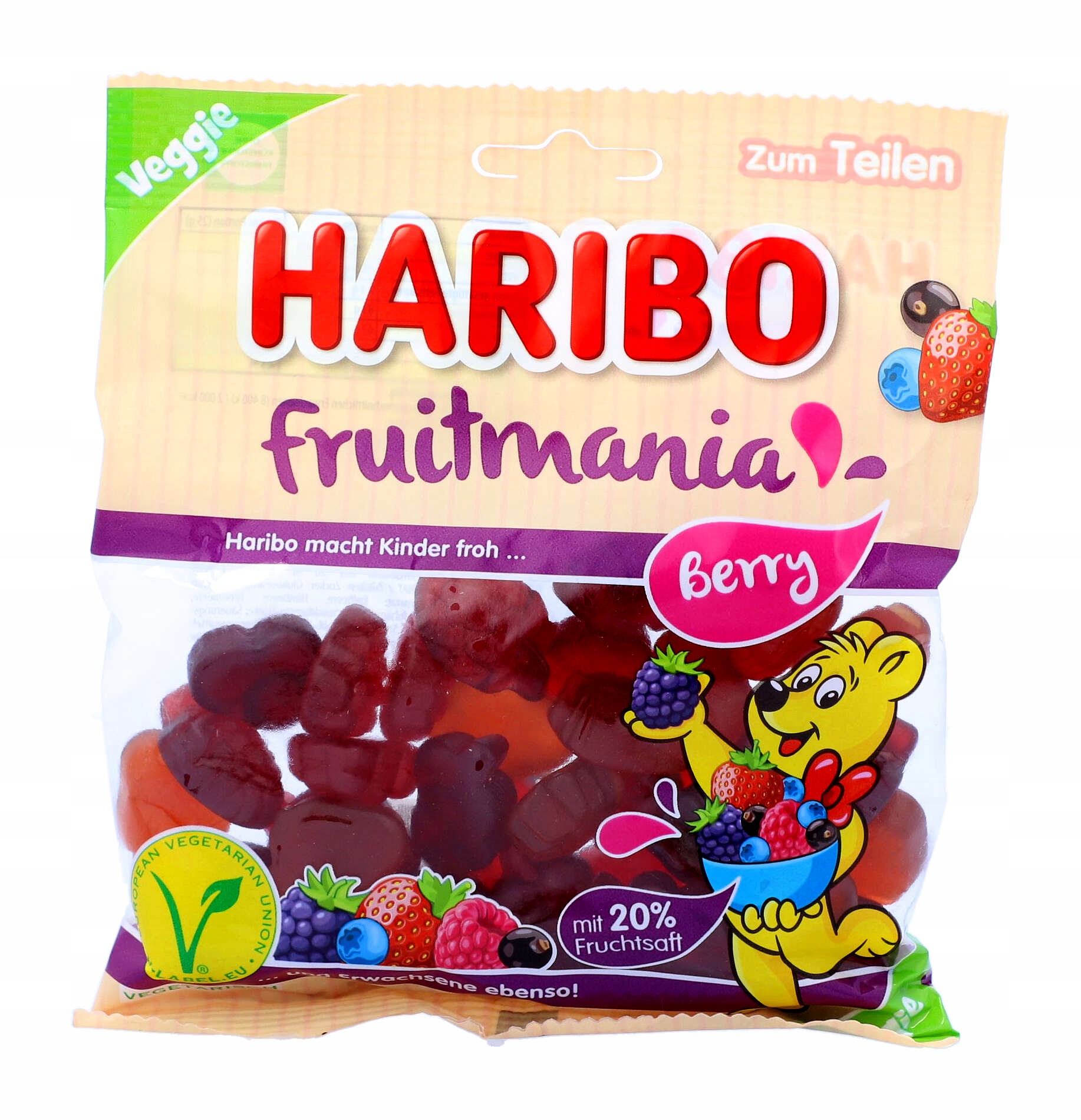Żelki Haribo Fruitmania Berry 160g Owoce Leśne Jagoda Truskawka Malina De