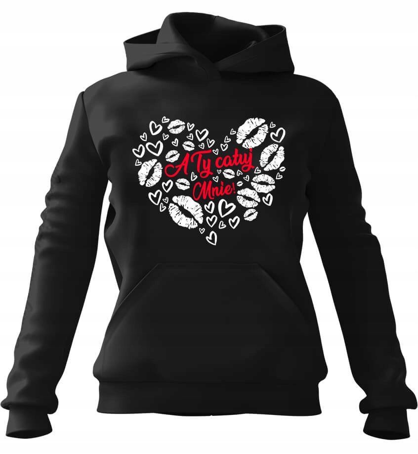 s kapucí Mikina And You Kiss Me Black XL