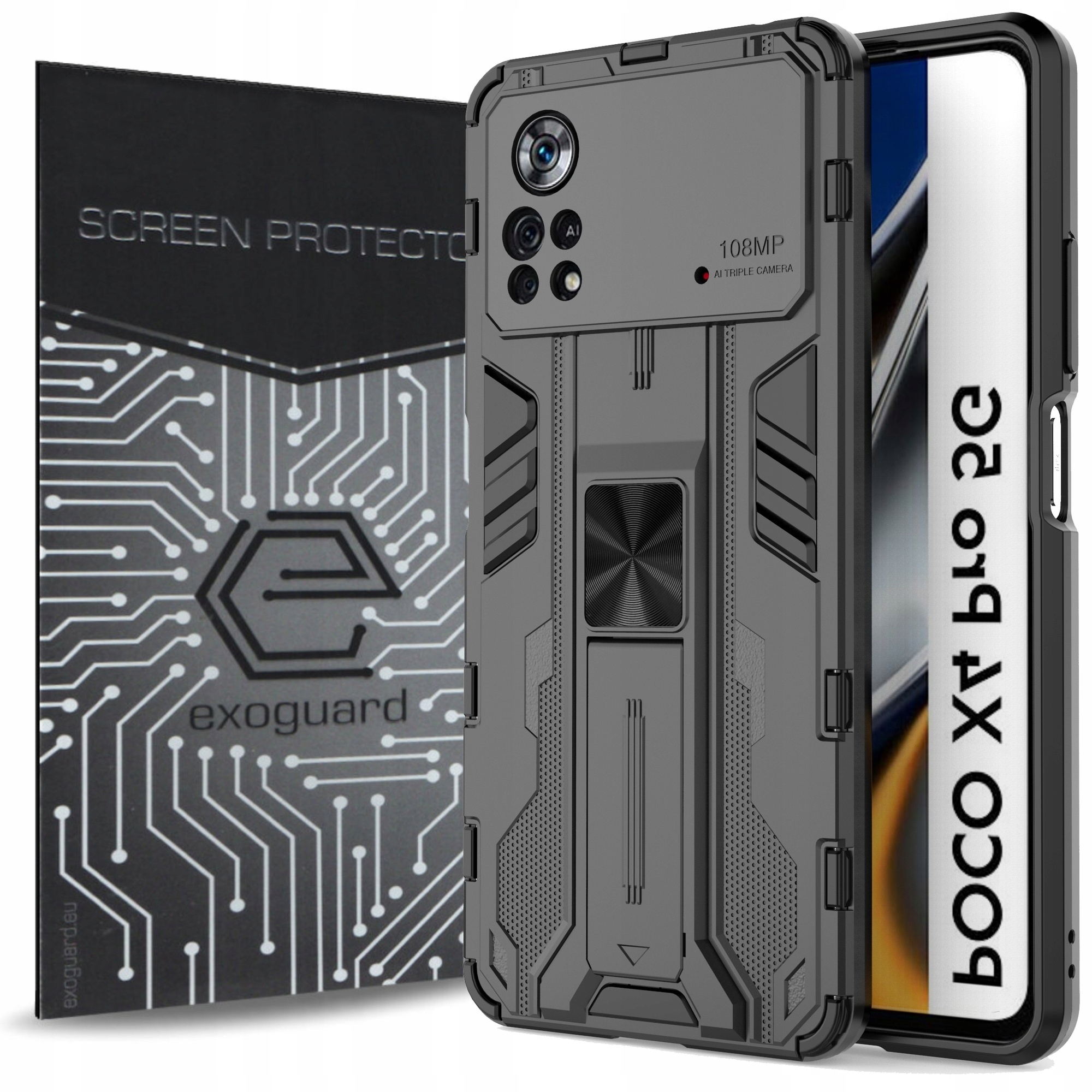 

Case Etui Pancerne+szkło do Xiaomi Poco X4 Pro 5G