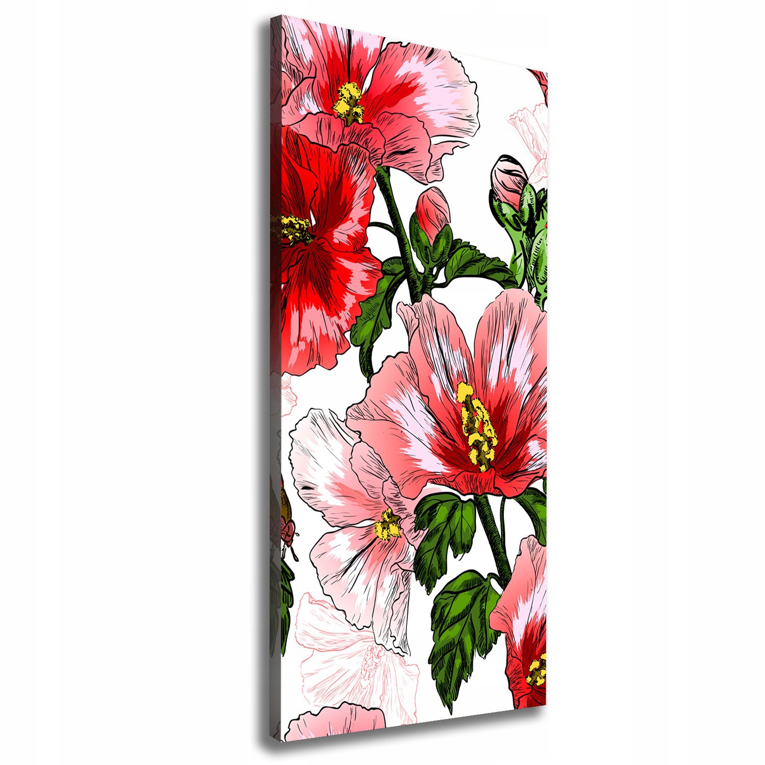 

Nowoczesny obraz canvas na ramie Hibskus 50x125 cm