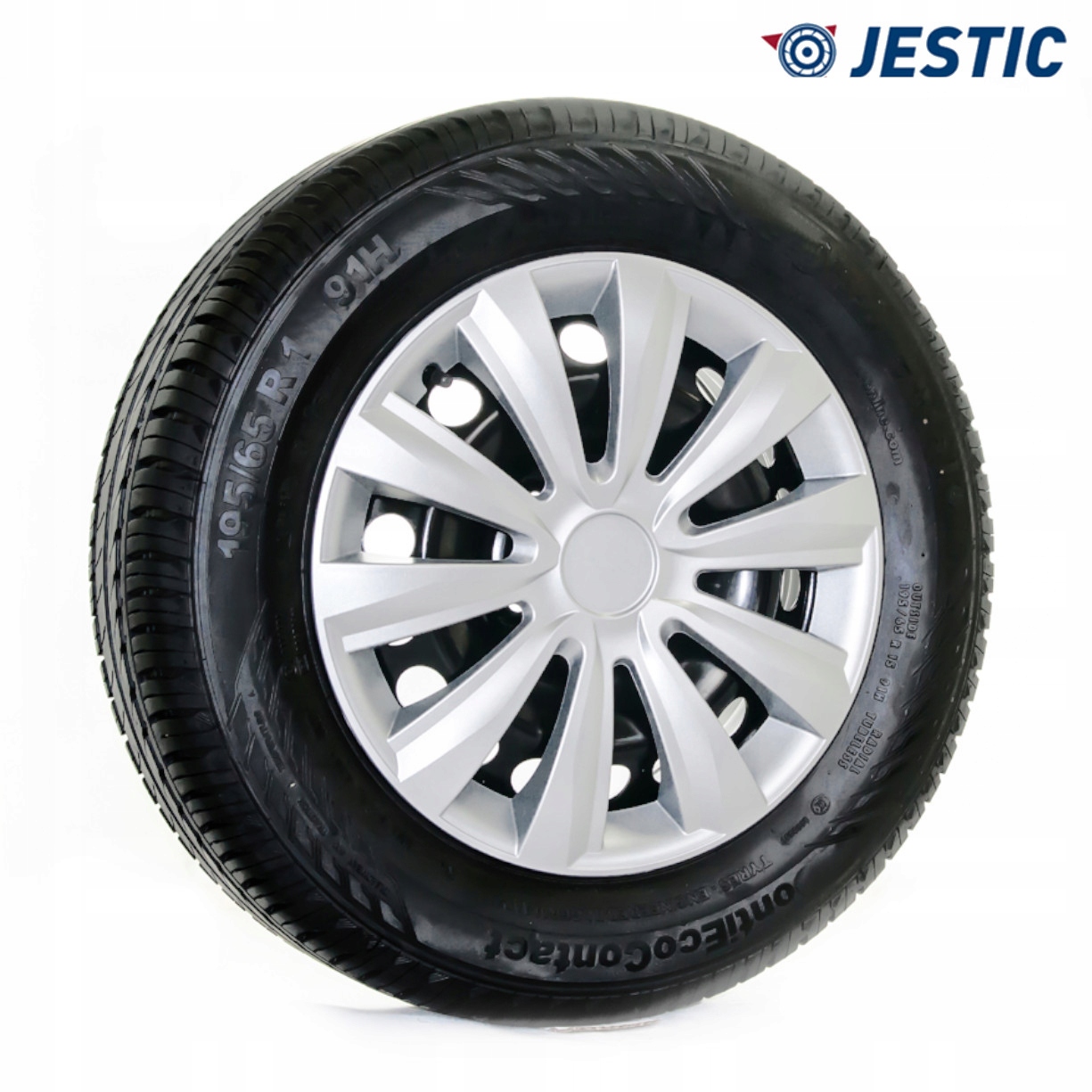 Kołpaki JESTIC Delta 15 cali uniwersalne srebrne Liczba sztuk 4 szt.