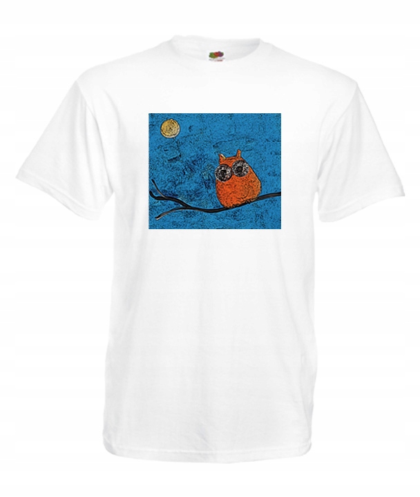 

S Koszulka Męska Sowa Sowy Kolorowa Sówka Owl