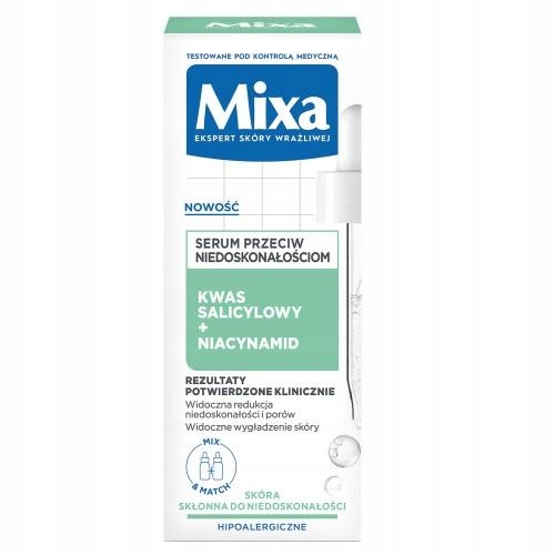 Mixa Pleťové sérum proti nedokonalostem Kyselina salicylová Nikotinamid