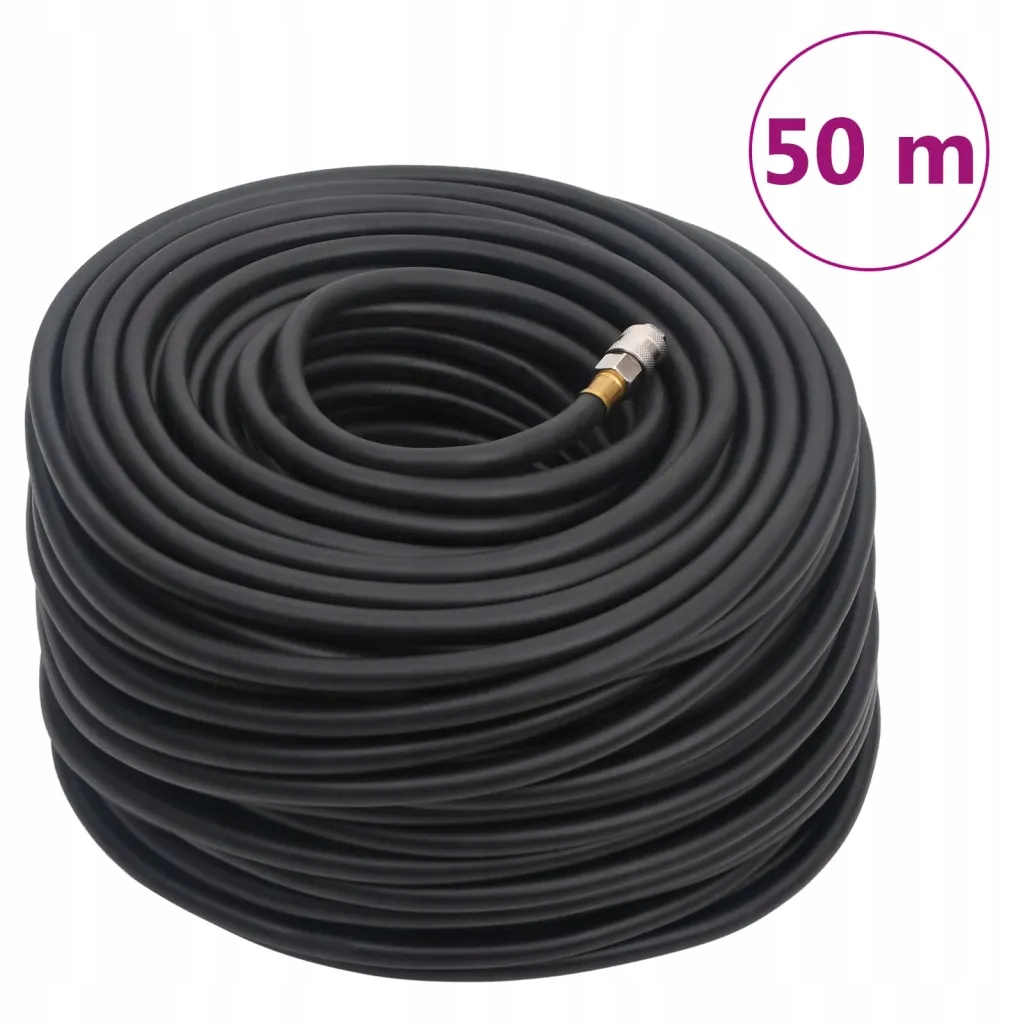 vidaXL Hybridní vzduchová hadice černá 0,6" 50 m pryž a Pvc