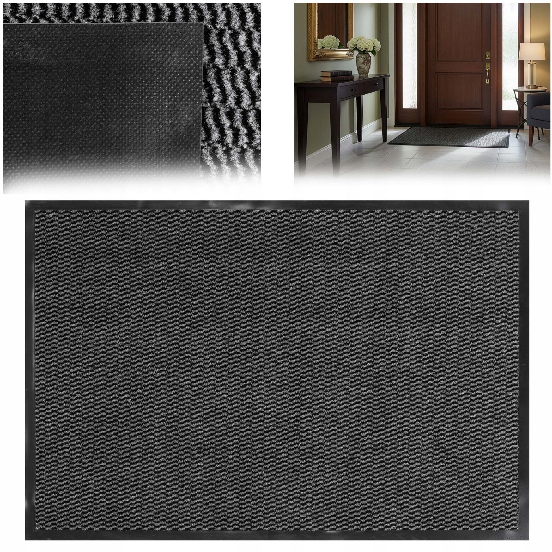 WYCIERACZKA WEJŚCIOWA POD DRZWI DO BUTÓW ZEWNĘTRZNA MATA 60x90cm CHŁONNA