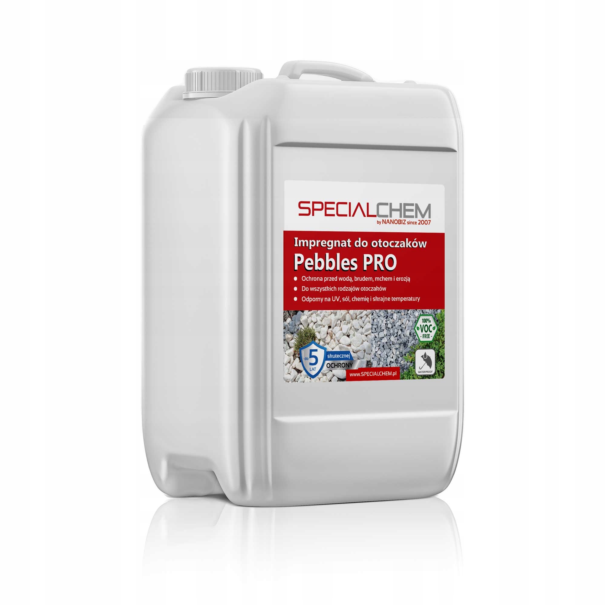 vodní impregnát na oblázky, krupice a mozaiky 20L 5 let chrání před mechy