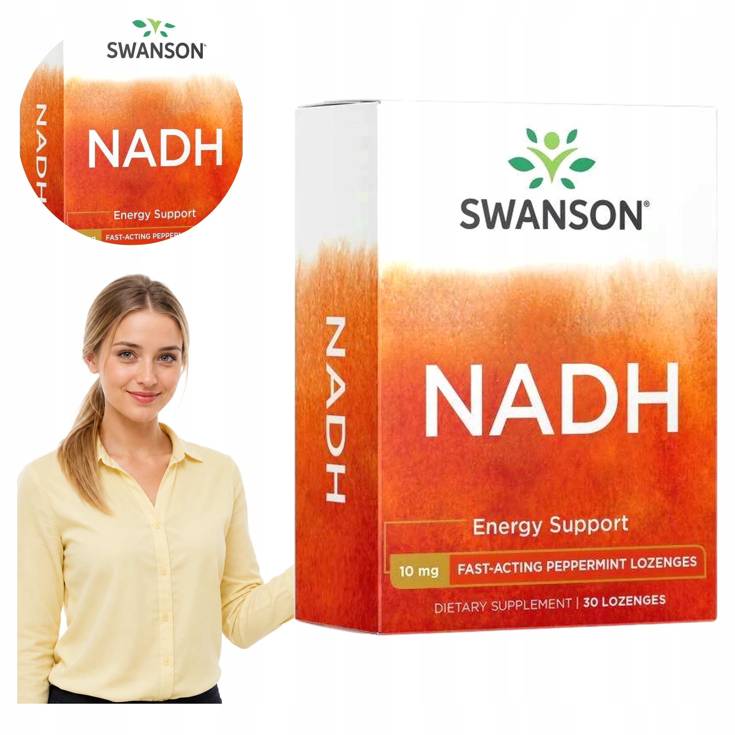 Swanson Nadh 10 mg Koenzym 1 Dinukleotyd Nikotynamidoadeninowy 30 tab.