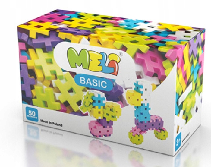 

Klocki Konstrukcyjne Wafle Meli Basic Pink 50el
