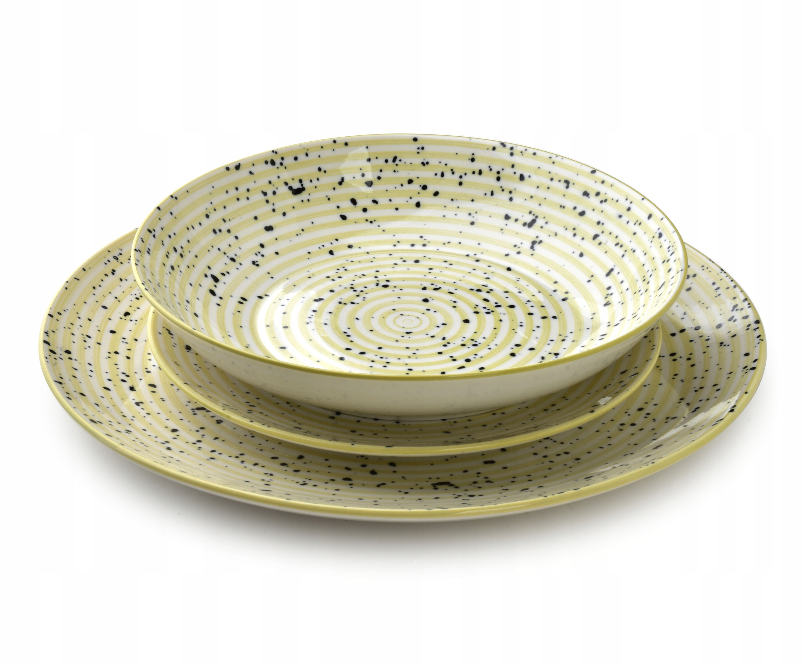 Stripes Beige Obedový komplet 18 ks 27/19/20 cm miska 550 ml