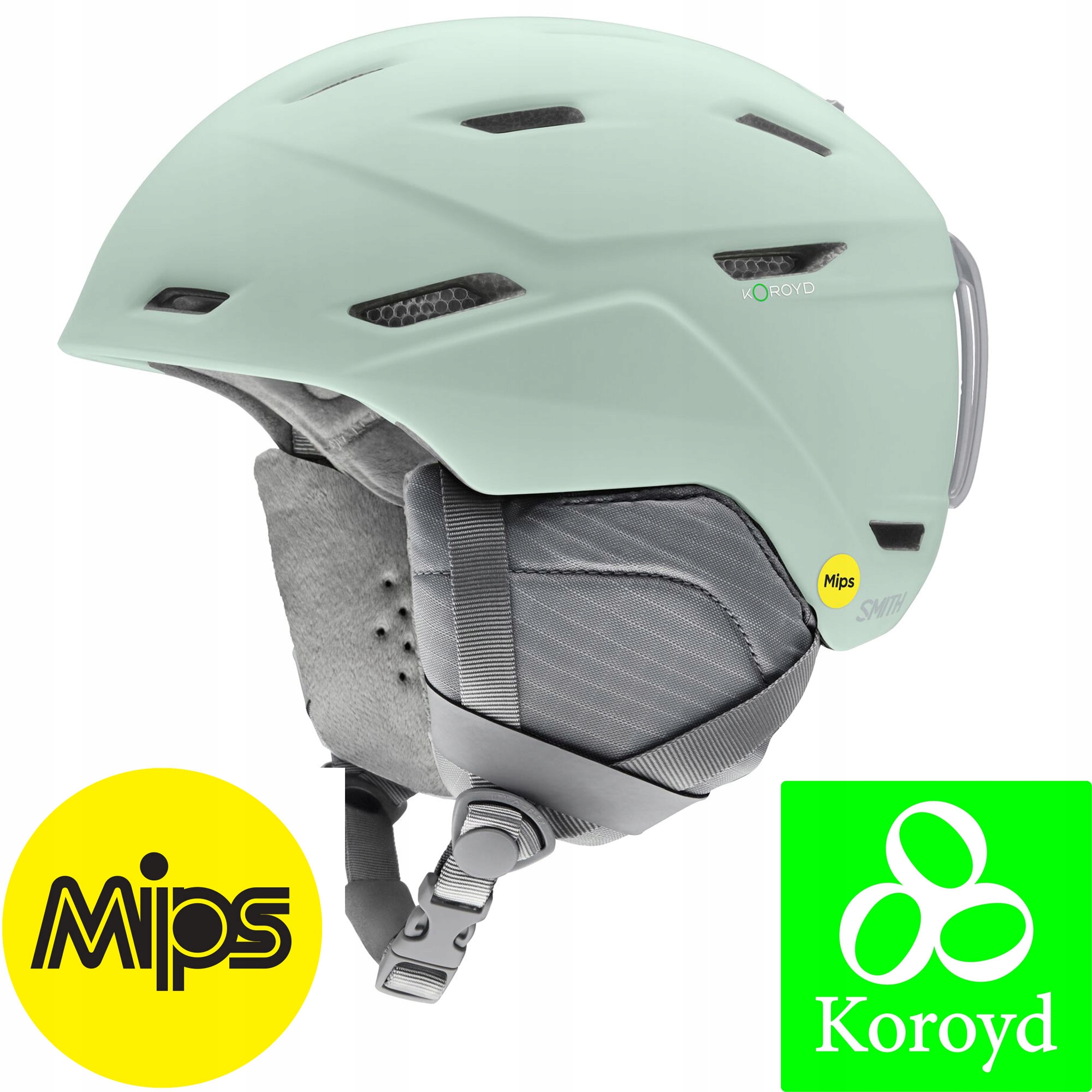 Smith 2025 Kask Damski na narty snowboard Mirage Mips alpine ice m 55-59