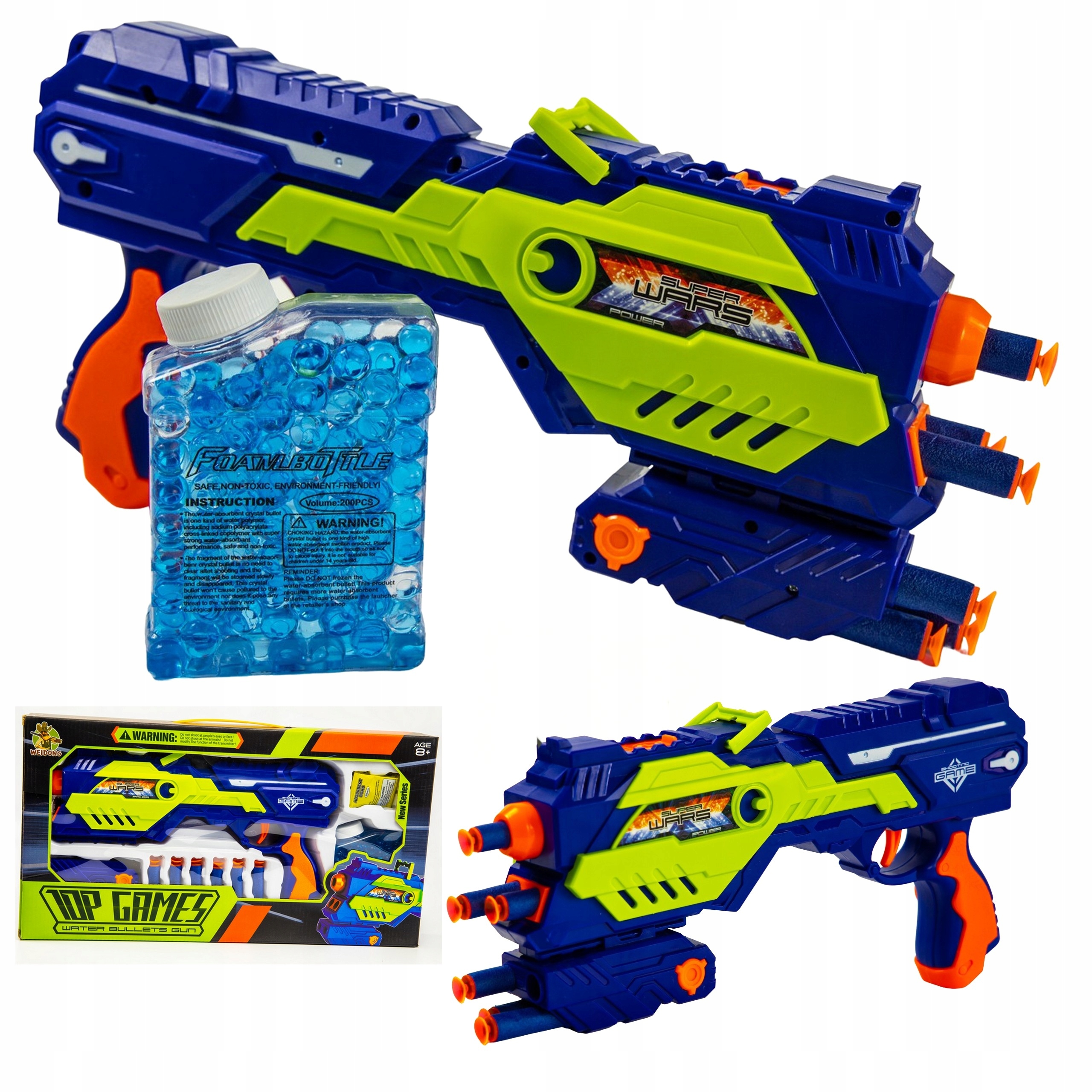 

Karabin 2w1 na strzałki kulki wyrzutnia pistolet