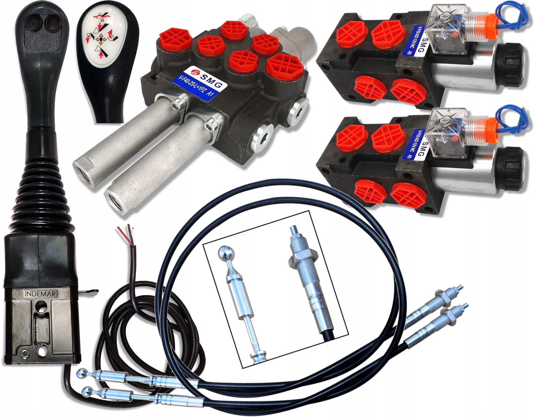 8462.2P.2X2M - СПЛІТТЕР 40Л ДЖОЙСТИК КОМПЛЕКТ 4СЕК ПОВОРОТ ЗАСУВКА