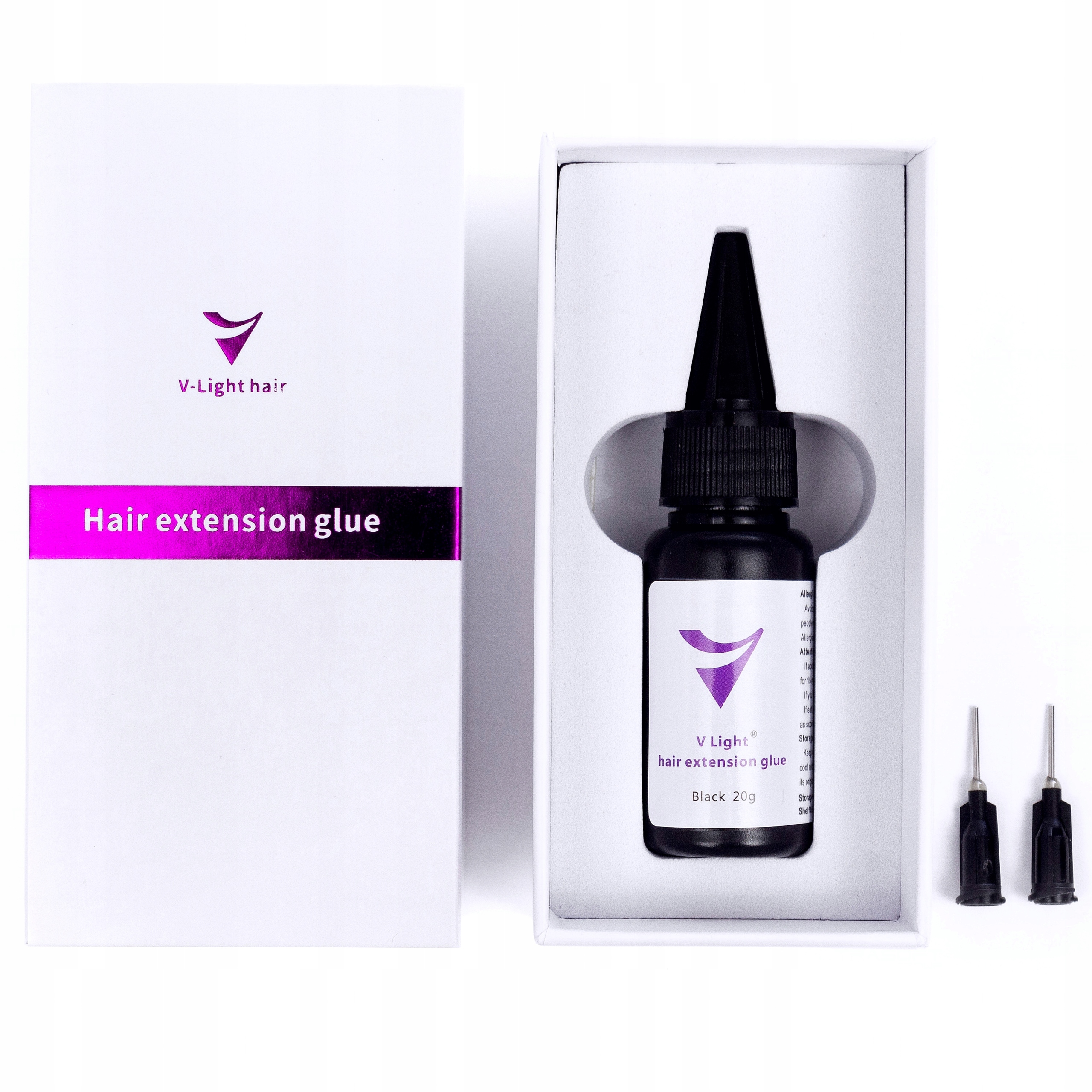 V-light Glue Black Klej Do Przedłużania Pasma Włosów Czarny Naturalne Mocny