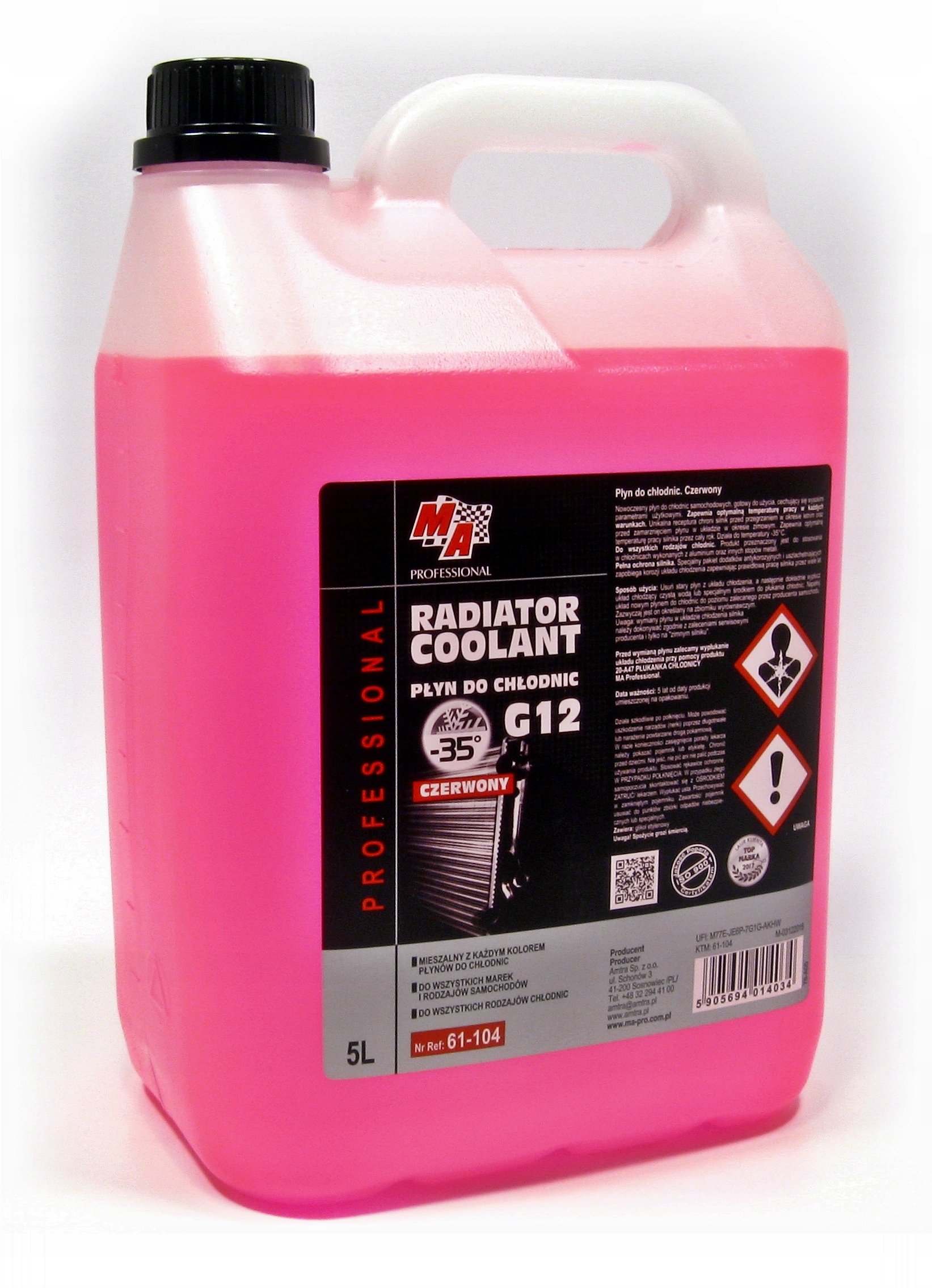 Płyn do chłodnic gotowy do użycia Ma Professional czerwony G12 5L