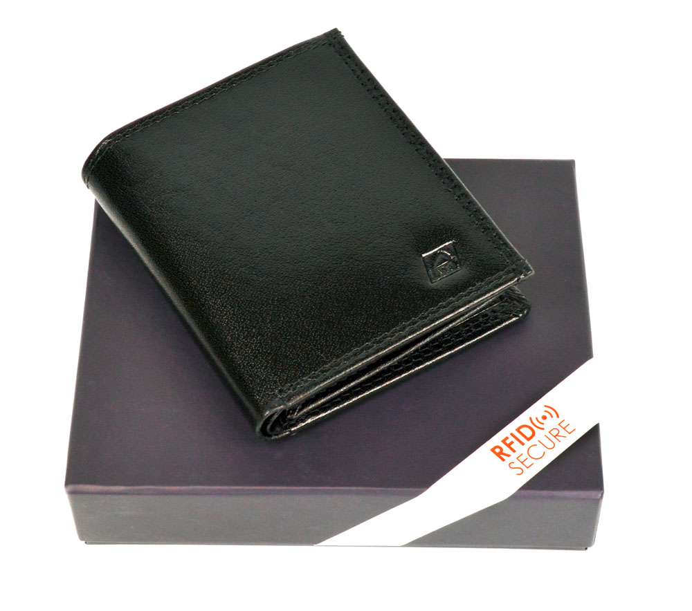 

Skórzane etui na karty i banknoty z ochroną Rfid