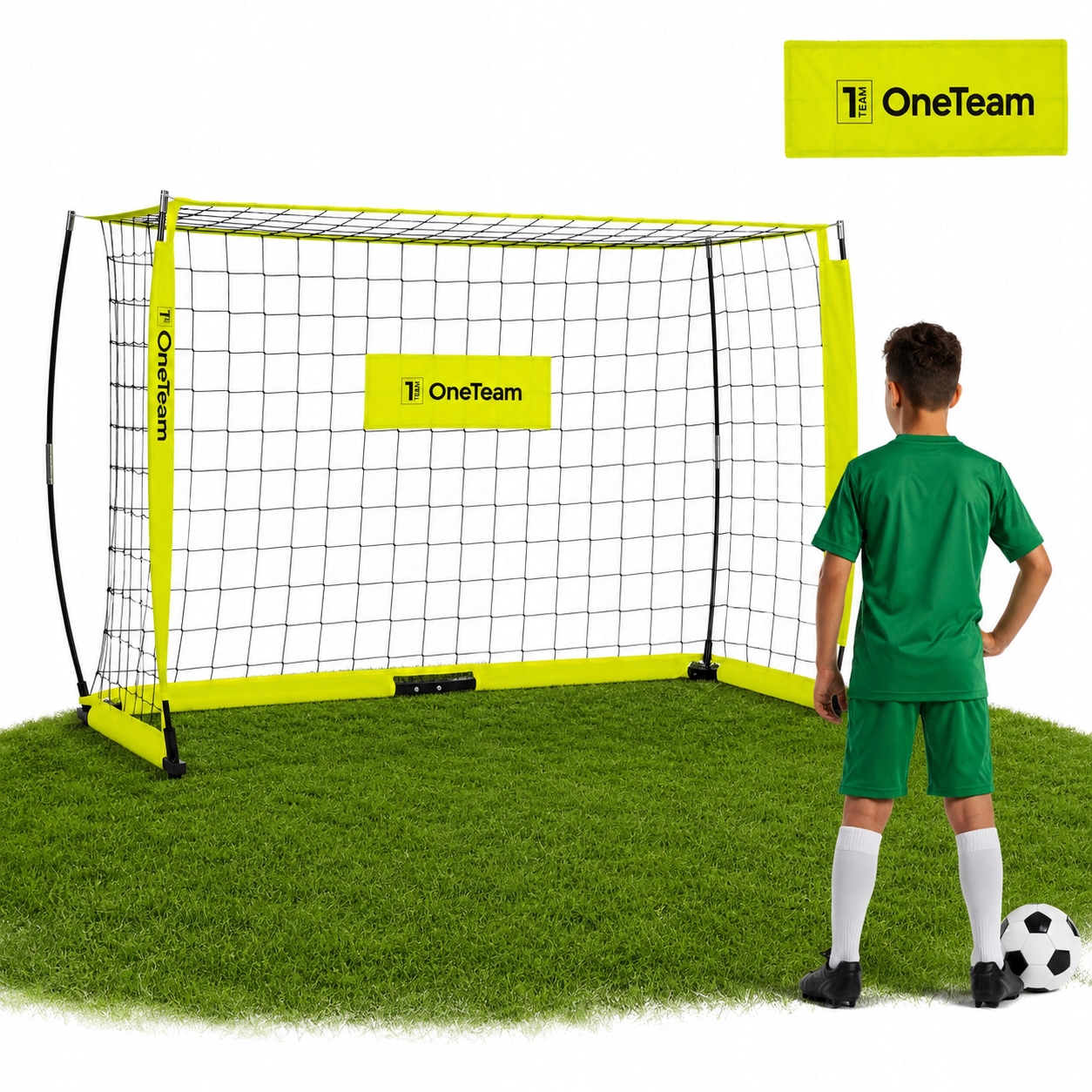 Bramka do piłki nożnej OneTeam Flex 180x120cm Składana Przenośna Treningowa