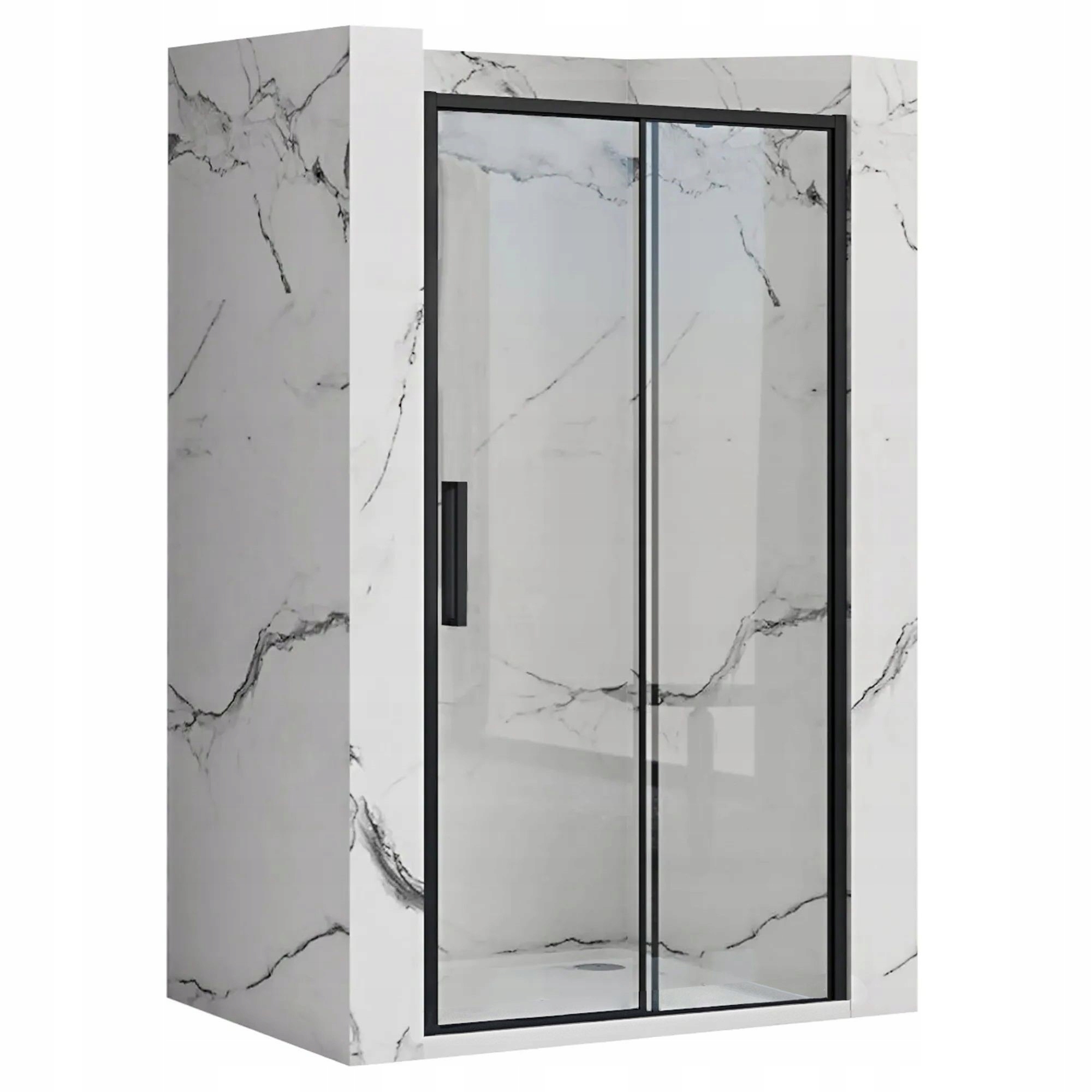 Drzwi Prysznicowe Przesuwne Rapid Slide 100 czarne