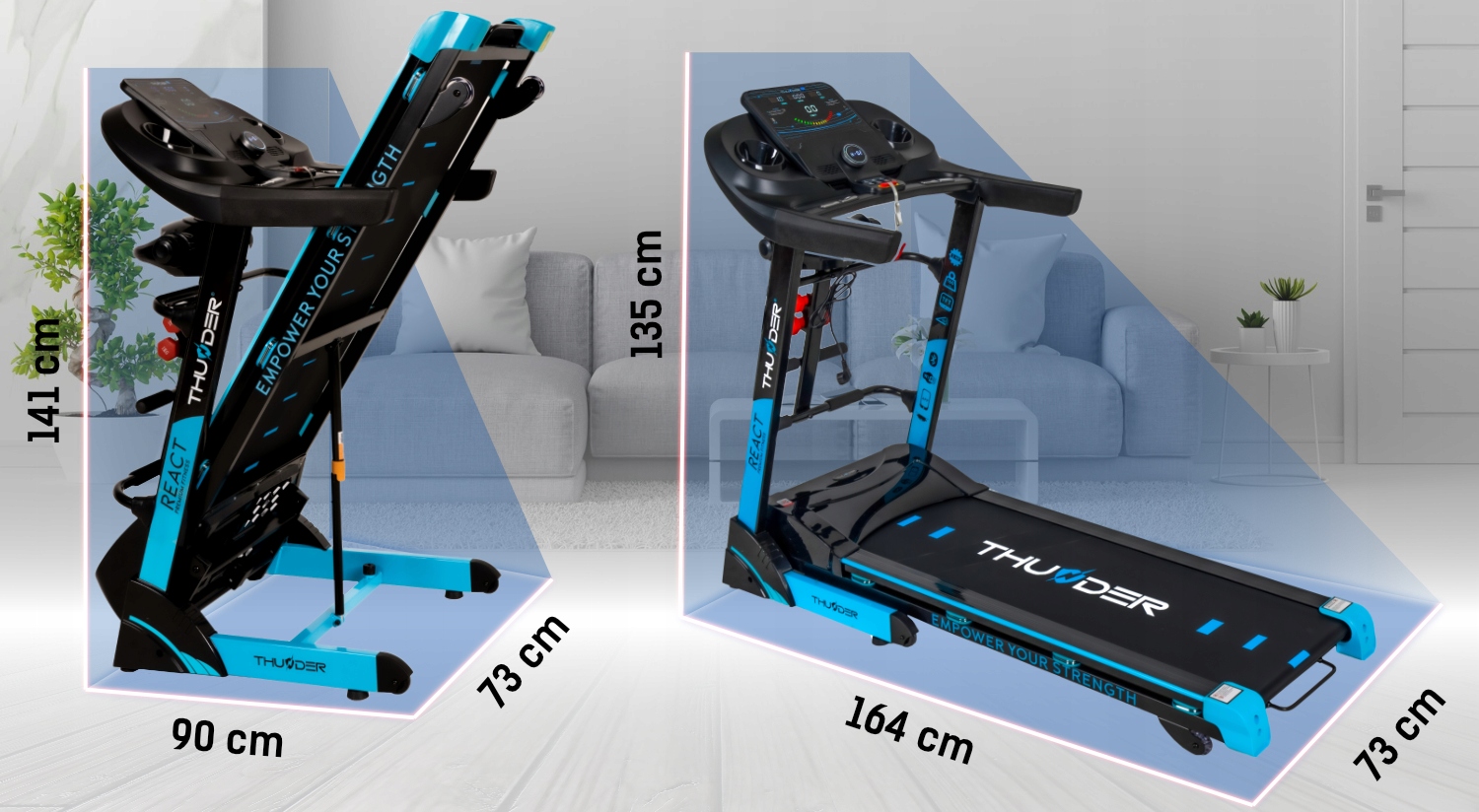 BIEŻNIA ELEKTRYCZNA 160KG THUNDER-REACT MASAŻER Marka Thunder