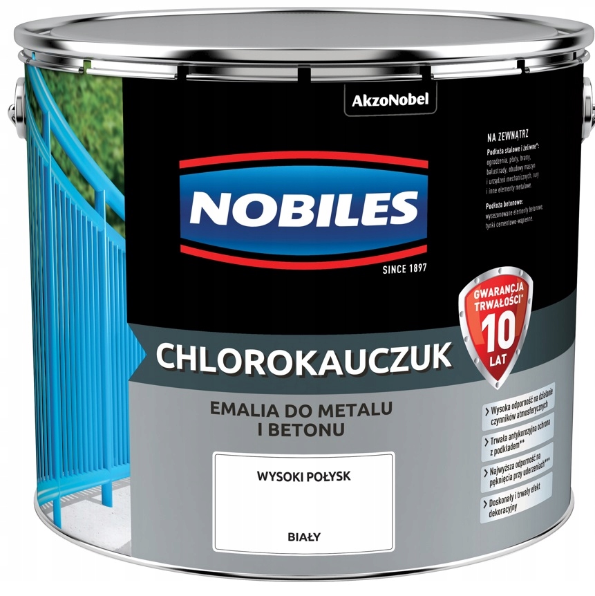 

Farba Nobiles chlorokauczuk, biała, 10l