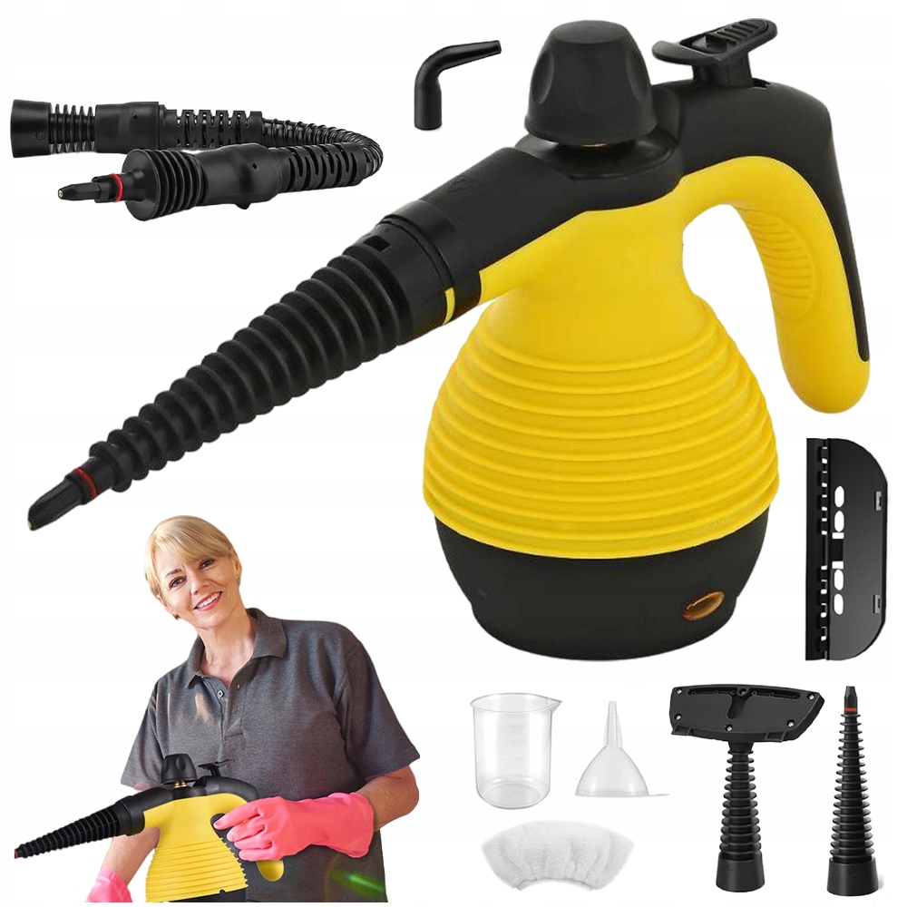 Ręczna Myjka Parowa 1050W 350ml Oczyszczacz Parowy Fug I Płytek Ciśnieniowy