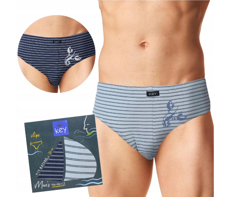 NOWOŚĆ 2024! Slipy męskie KEY MPP-362- *XXL* 2szt