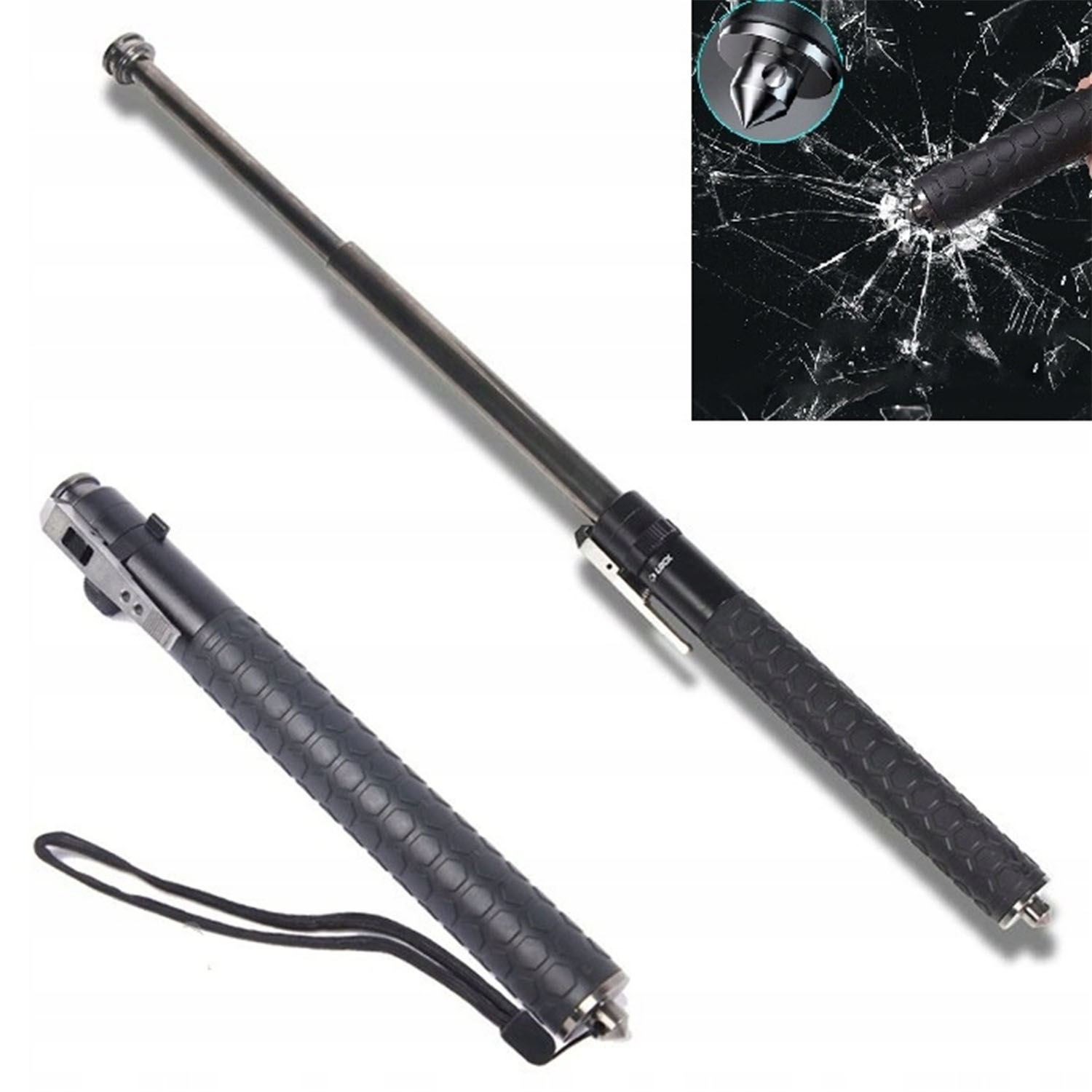 Policejní Teleskopická Tyč Skládací 29-65.5 cm