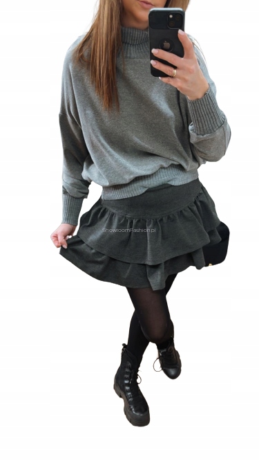 Sukně Kraťasy S Volánky Od By O La La Grafitová, Grafit 36