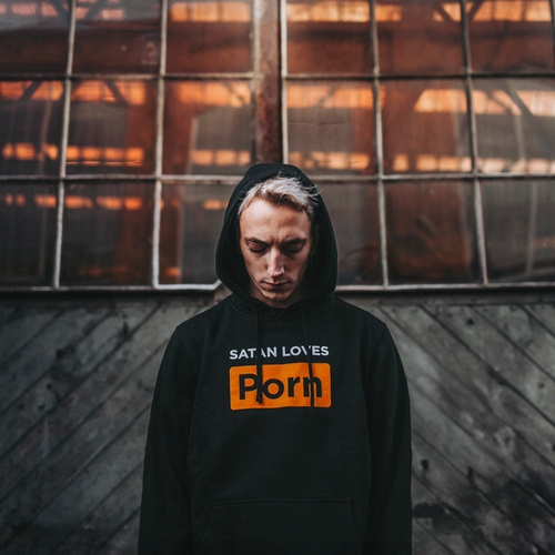 Mikina Holy Blvk Satan Loves Porn r.XL Print Premium