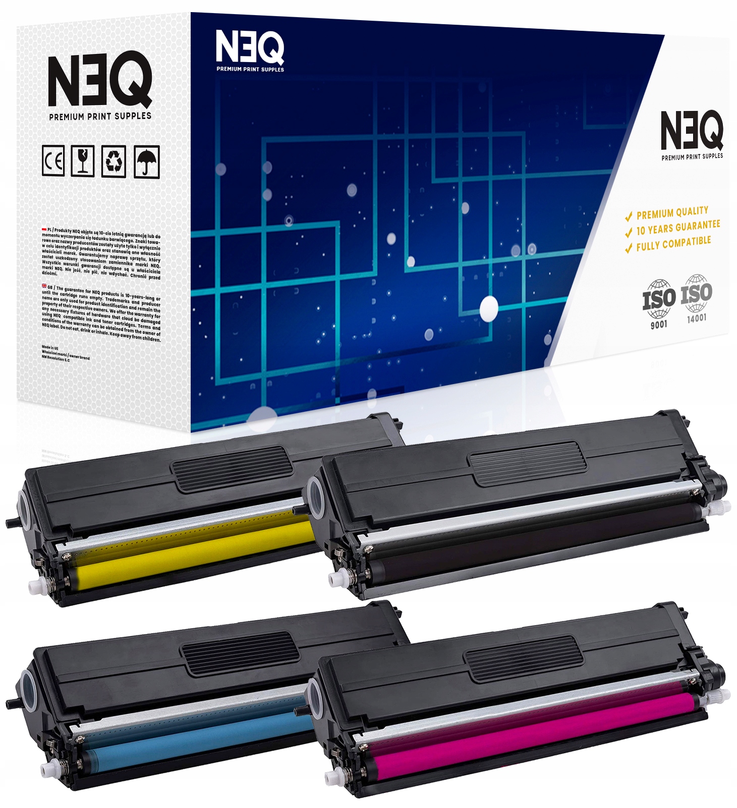 4x toner pro Brother DCP-L8410CDW MFC-L8900CDW Cmyk