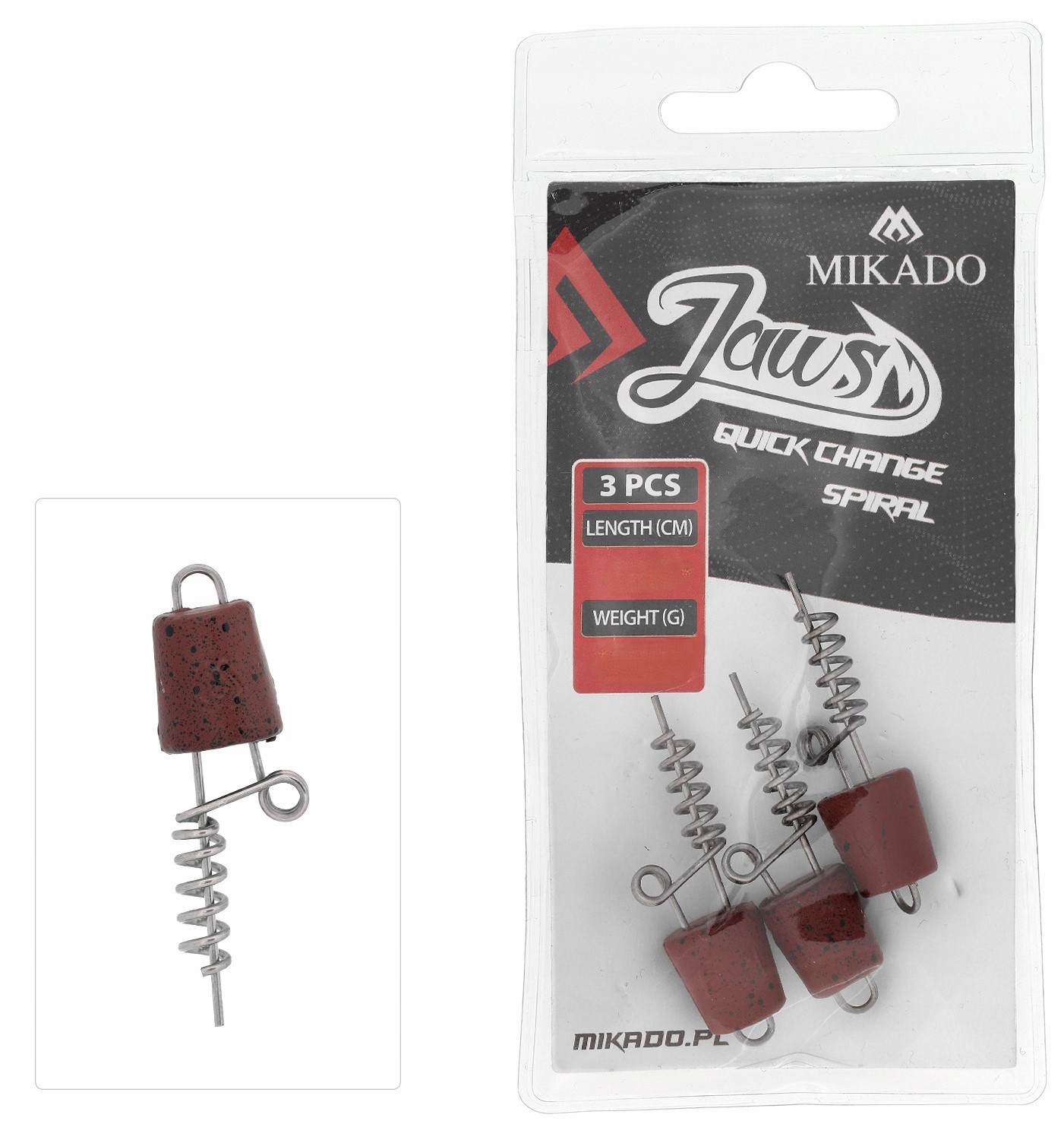 Wkręt Do Przynęt Mikado Jaws Quick Change Spiral 15gr 4.7cm op.3szt.