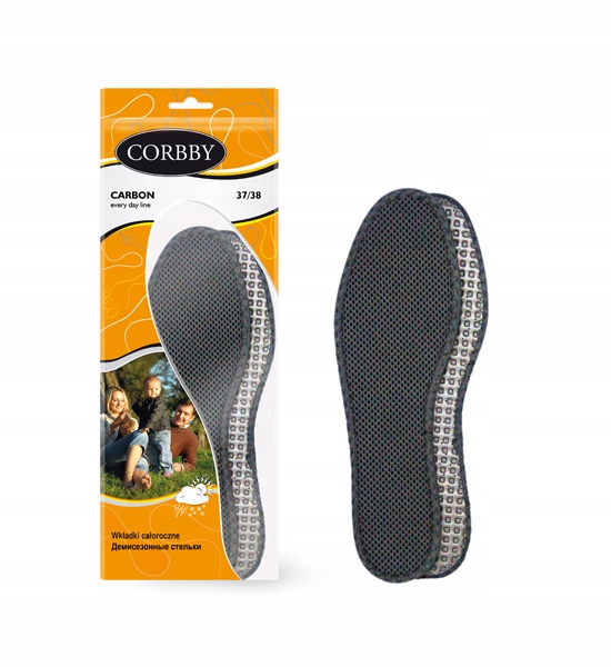 

Wkładki Czarne do Obuwia Corbby z Węglem Fresh