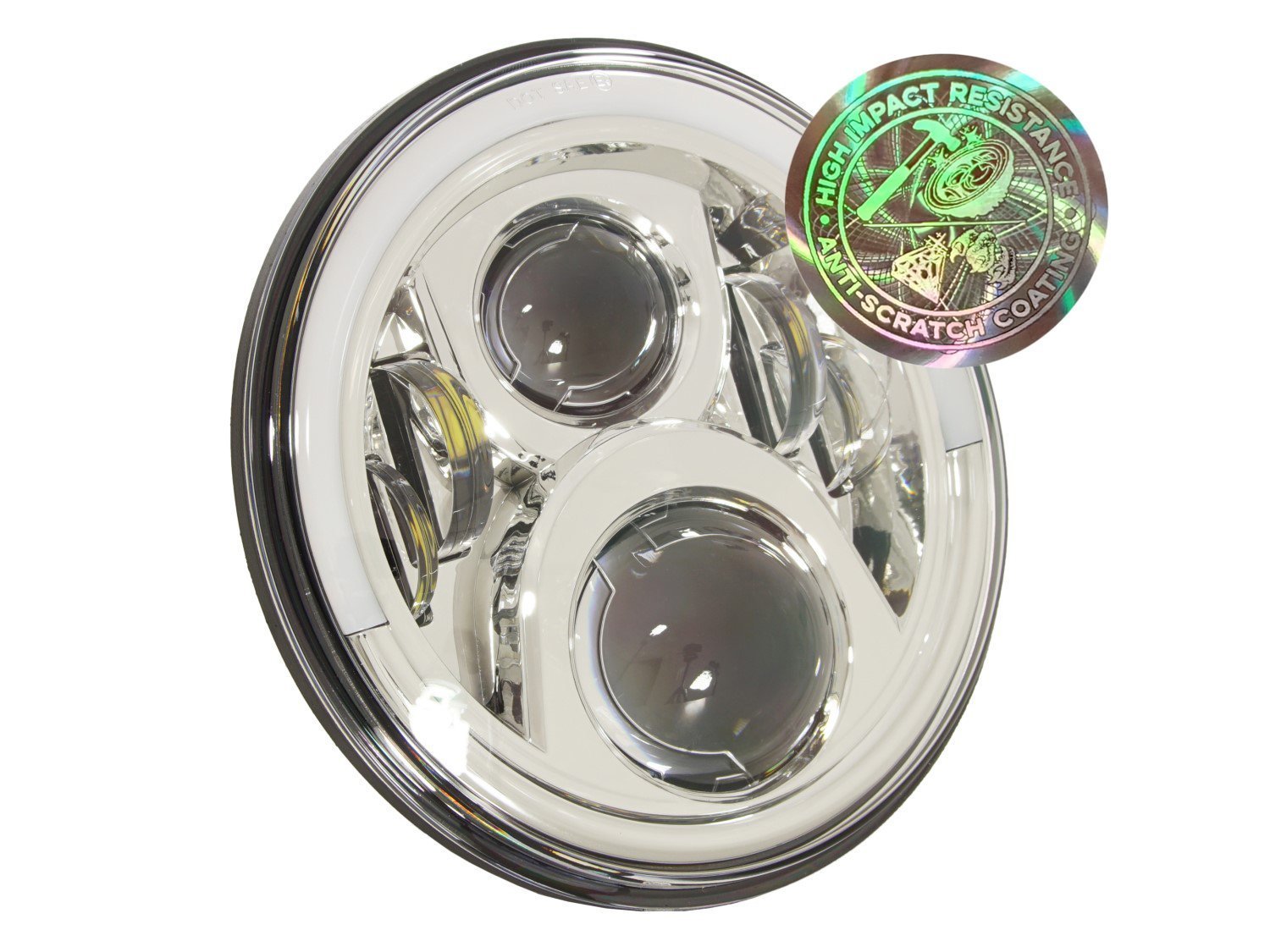 lampa LED chipy OSRAM 7 cali reflektor DRL chrom Rodzaj świateł mijania LED