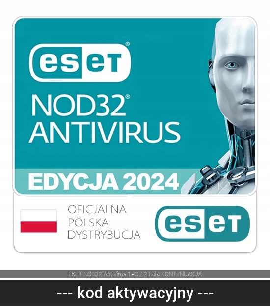 ESET NOD32 AntiVirus 1PC / 2 Lata KONTYNUACJA