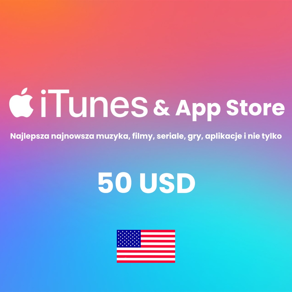 DOŁADOWANIE ITUNES 50$ USD APPSTORE | IPHONE | USA