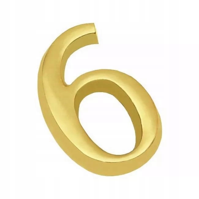 GERDA Cyfra 6/9 samoprzylepna 5 cm złota