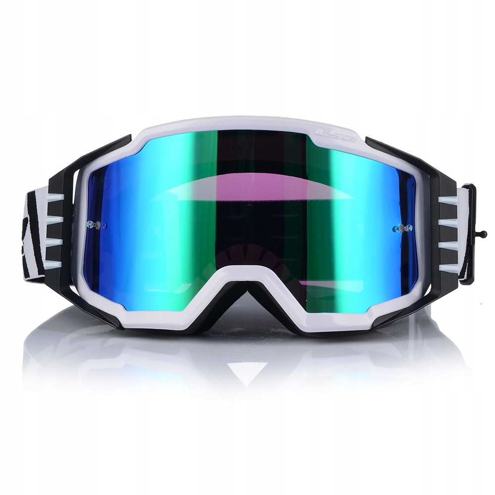 GOGLE MOTOCYKLOWE LS2 CHARGER PRO BIAŁE + 2x SZYBA LUSTRZANKA ANTIFOG Stan opakowania oryginalne