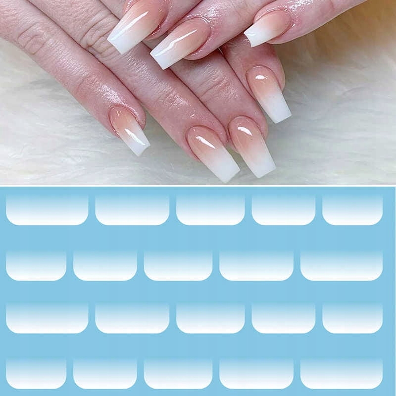 Kalki do Baby Boomer manicure - efekt ombre Marka ManyBeauty