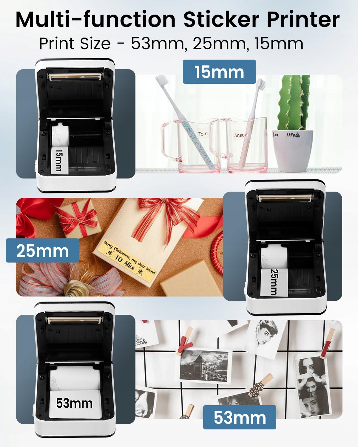 PHOMEMO M02 Pro Mini Drukarka Termiczna 304 DPI Do Smartfona iOS Android — miniatura 5