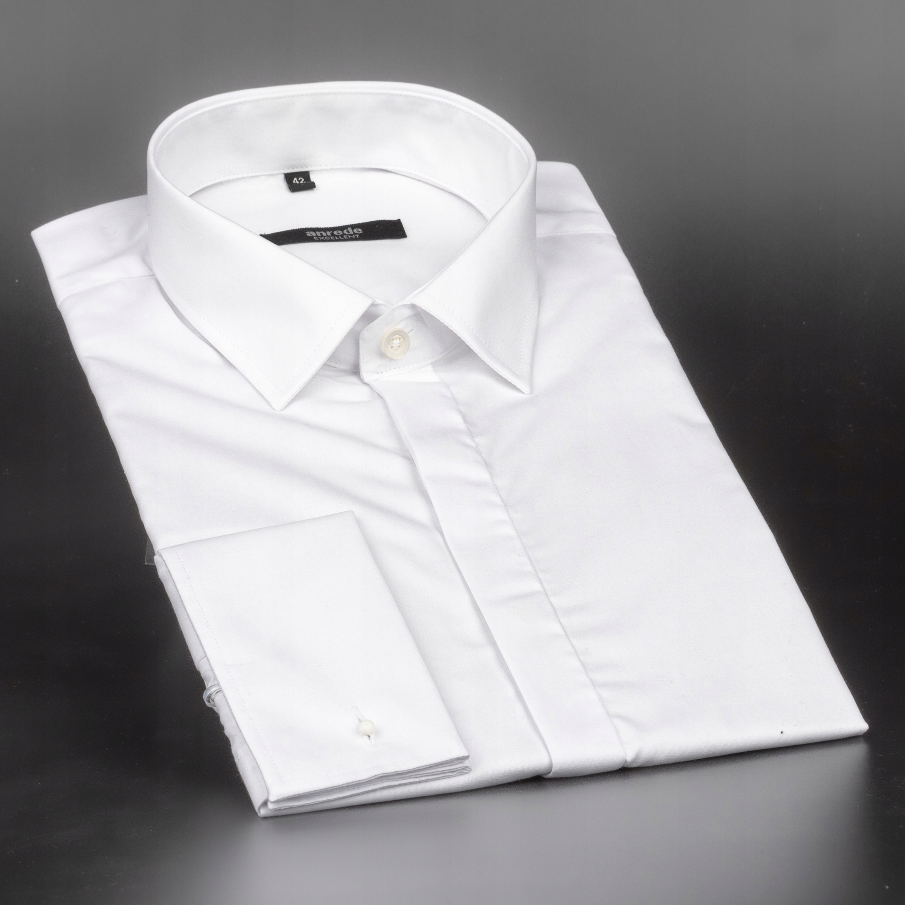 Luxusní pánská košile na manžetové knoflíčky Anrede Šohaj Strážnice, bílá…