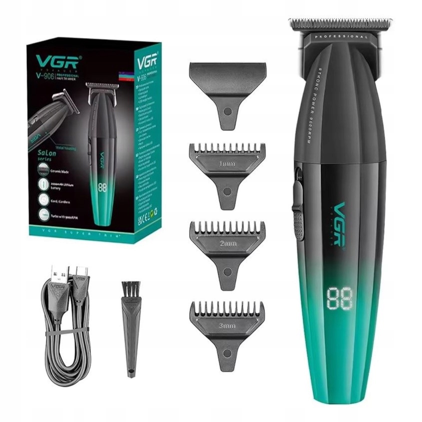 Trymer do Brody Vgr V-906 Maszynka do Strzyżenia i Golenia Włosów Nasadki