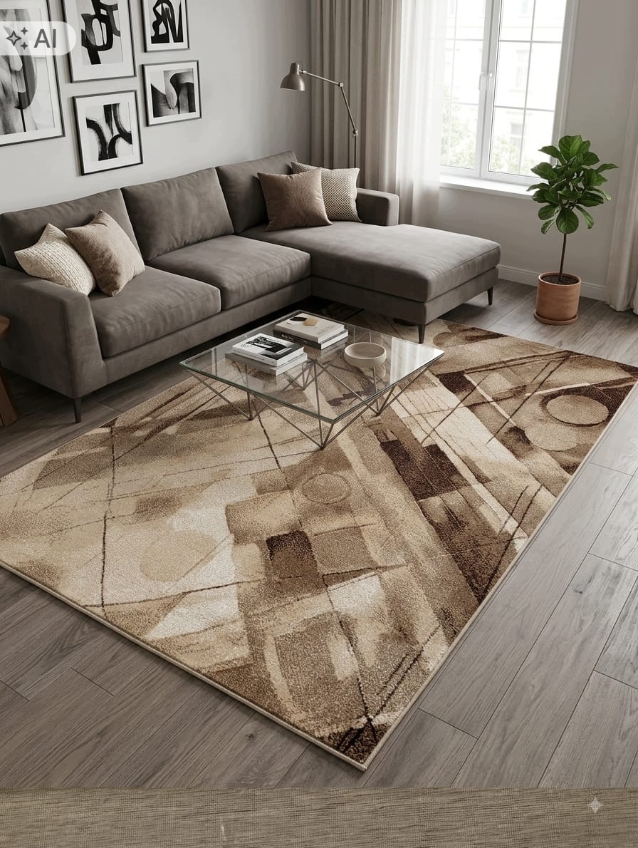 Koberec do obývačky 160 x 230 cm, viacfarebný, mäkký, plyšový